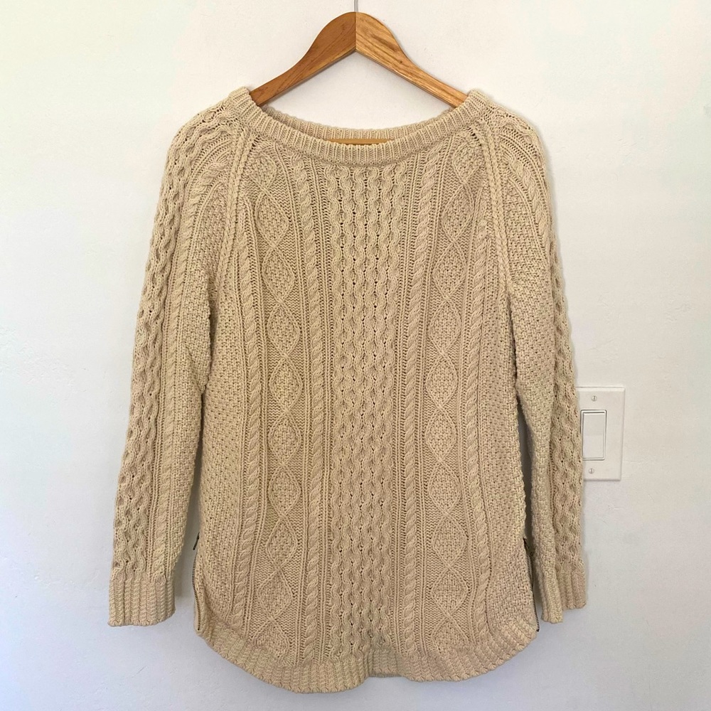 L.L. Bean Fisherman Tunic Sweater size small.
